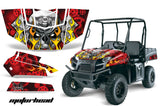 UTV Graphics Kit Decal Sticker Wrap For Polaris Ranger EV 2009-2014 MOTORHEAD RED