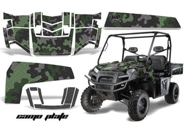 UTV Decal Graphics Kit Wrap For Polaris Ranger XP 500/700 2009-2014 CAMOPLATE GREEN-atv motorcycle utv parts accessories gear helmets jackets gloves pantsAll Terrain Depot
