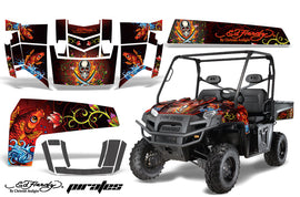 UTV Decal Graphics Kit Wrap For Polaris Ranger XP 500/700 2009-2014 EDHP RED-atv motorcycle utv parts accessories gear helmets jackets gloves pantsAll Terrain Depot