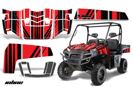 UTV Decal Graphics Kit Wrap For Polaris Ranger XP 500/700 2009-2014 INLINE RED BLACK-atv motorcycle utv parts accessories gear helmets jackets gloves pantsAll Terrain Depot