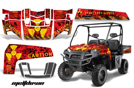UTV Decal Graphics Kit Wrap For Polaris Ranger XP 500/700 2009-2014 MELTDOWN YELLOW RED-atv motorcycle utv parts accessories gear helmets jackets gloves pantsAll Terrain Depot