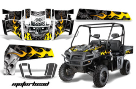 UTV Decal Graphics Kit Wrap For Polaris Ranger XP 500/700 2009-2014 MOTORHEAD BLACK-atv motorcycle utv parts accessories gear helmets jackets gloves pantsAll Terrain Depot