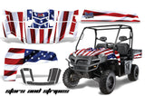 UTV Decal Graphics Kit Wrap For Polaris Ranger XP 500/700 2009-2014 USA FLAG
