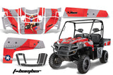 UTV Decal Graphics Kit Wrap For Polaris Ranger XP 500/700 2009-2014 TBOMBER RED