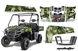 UTV Decal Graphics Kit Wrap For Polaris Ranger XP 500/800/900D 2010-2014 HATTER SILVER GREEN-atv motorcycle utv parts accessories gear helmets jackets gloves pantsAll Terrain Depot