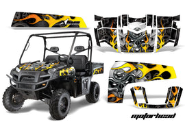 UTV Decal Graphics Kit Wrap For Polaris Ranger XP 500/800/900D 2010-2014 MOTORHEAD BLACK-atv motorcycle utv parts accessories gear helmets jackets gloves pantsAll Terrain Depot