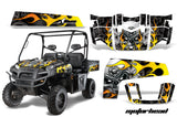 UTV Decal Graphics Kit Wrap For Polaris Ranger XP 500/800/900D 2010-2014 MOTORHEAD BLACK