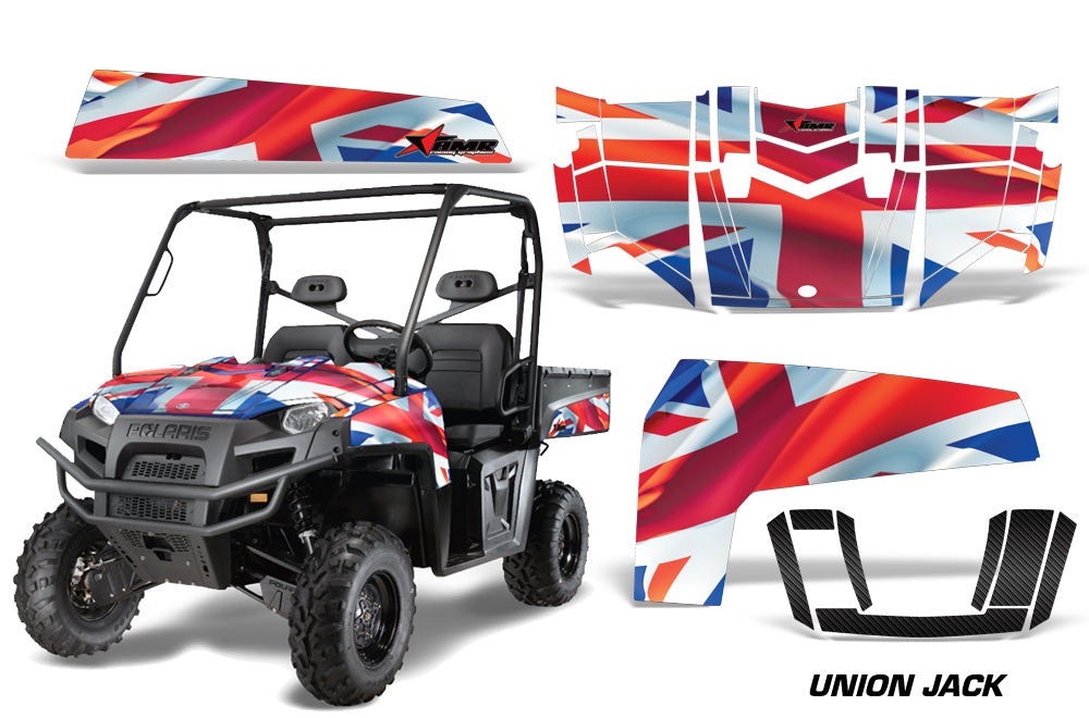 UTV Decal Graphics Kit Wrap For Polaris Ranger XP 500/800/900D 2010-2014 UNION JACK-atv motorcycle utv parts accessories gear helmets jackets gloves pantsAll Terrain Depot