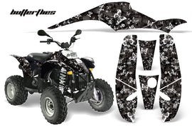 ATV Graphics Kit Decal Wrap For Polaris Sportsman 500 Trailblazer 350 1985-2009 BUTTERFLIES WHITE BLACK-atv motorcycle utv parts accessories gear helmets jackets gloves pantsAll Terrain Depot