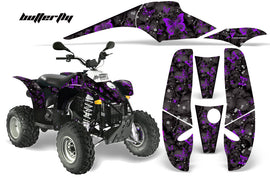 ATV Graphics Kit Decal Wrap For Polaris Sportsman 500 Trailblazer 350 1985-2009 BUTTERFLIES PURPLE BLACK-atv motorcycle utv parts accessories gear helmets jackets gloves pantsAll Terrain Depot