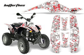 ATV Graphics Kit Decal Wrap For Polaris Sportsman 500 Trailblazer 350 1985-2009 BUTTERFLIES RED WHITE-atv motorcycle utv parts accessories gear helmets jackets gloves pantsAll Terrain Depot