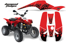 Load image into Gallery viewer, ATV Graphics Kit Decal Wrap For Polaris Sportsman 500 Trailblazer 350 1985-2009 DIAMOND FLAMES RED BLACK-atv motorcycle utv parts accessories gear helmets jackets gloves pantsAll Terrain Depot