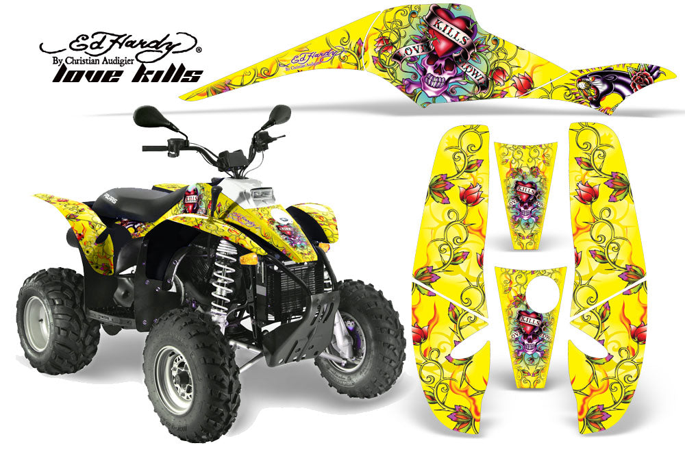 ATV Graphics Kit Decal Wrap For Polaris Sportsman 500 Trailblazer 350 1985-2009 EDHLK YELLOW-atv motorcycle utv parts accessories gear helmets jackets gloves pantsAll Terrain Depot