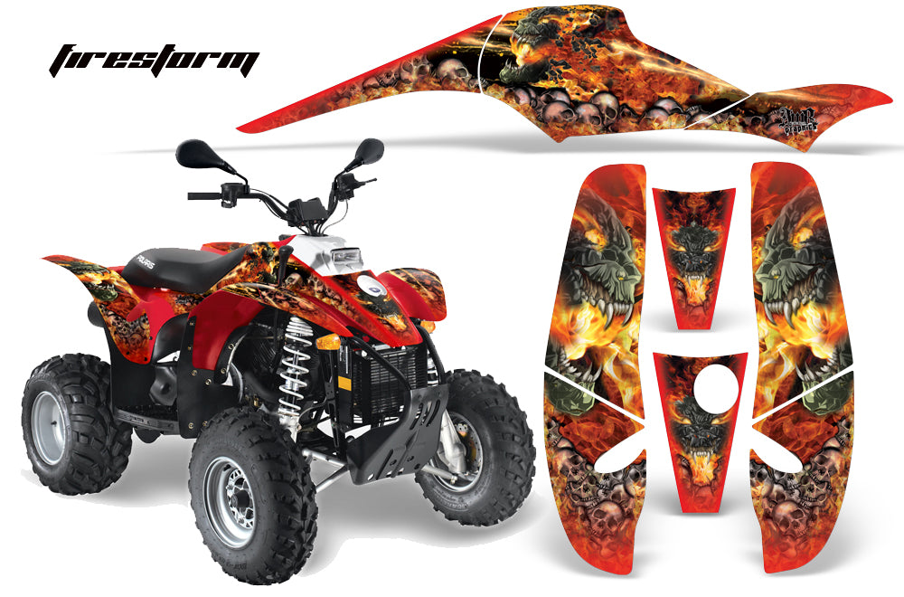 ATV Graphics Kit Decal Wrap For Polaris Sportsman 500 Trailblazer 350 1985-2009 FIRESTORM RED-atv motorcycle utv parts accessories gear helmets jackets gloves pantsAll Terrain Depot