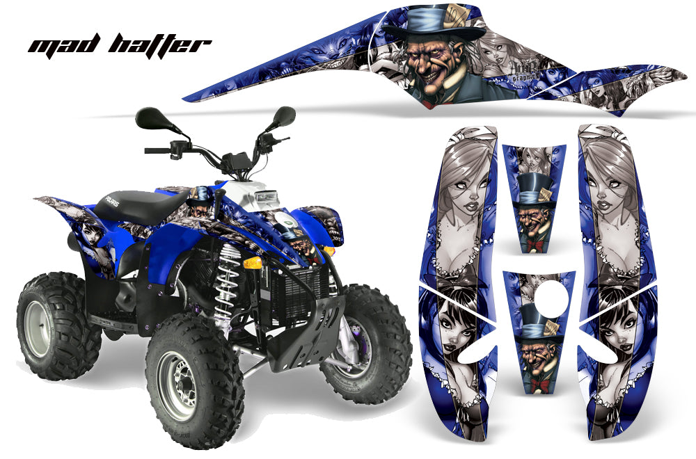 ATV Graphics Kit Decal Wrap For Polaris Sportsman 500 Trailblazer 350 1985-2009 HATTER SILVER BLUE-atv motorcycle utv parts accessories gear helmets jackets gloves pantsAll Terrain Depot