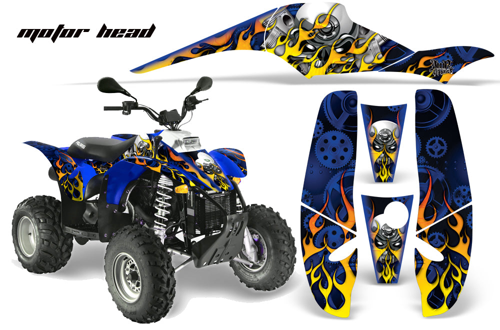 ATV Graphics Kit Decal Wrap For Polaris Sportsman 500 Trailblazer 350 1985-2009 MOTORHEAD BLUE-atv motorcycle utv parts accessories gear helmets jackets gloves pantsAll Terrain Depot