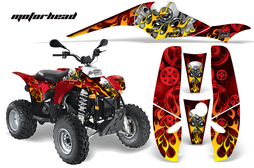 ATV Graphics Kit Decal Wrap For Polaris Sportsman 500 Trailblazer 350 1985-2009 MOTORHEAD RED-atv motorcycle utv parts accessories gear helmets jackets gloves pantsAll Terrain Depot