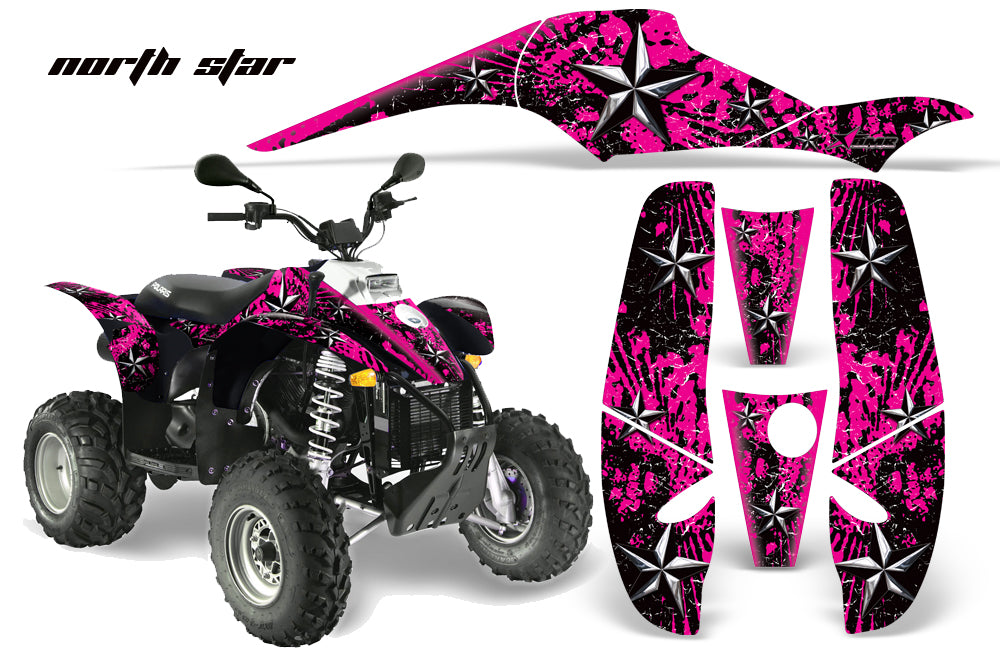 ATV Graphics Kit Decal Wrap For Polaris Sportsman 500 Trailblazer 350 1985-2009 NORTHSTAR CHROME PINK-atv motorcycle utv parts accessories gear helmets jackets gloves pantsAll Terrain Depot