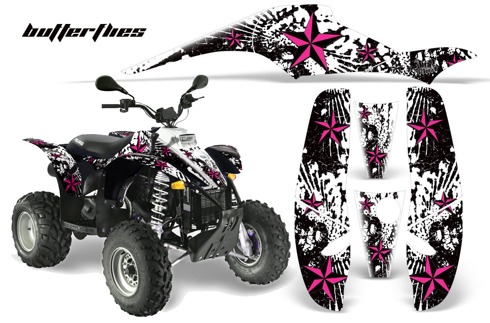 ATV Graphics Kit Decal Wrap For Polaris Sportsman 500 Trailblazer 350 1985-2009 NORTHSTAR PINK WHITE-atv motorcycle utv parts accessories gear helmets jackets gloves pantsAll Terrain Depot
