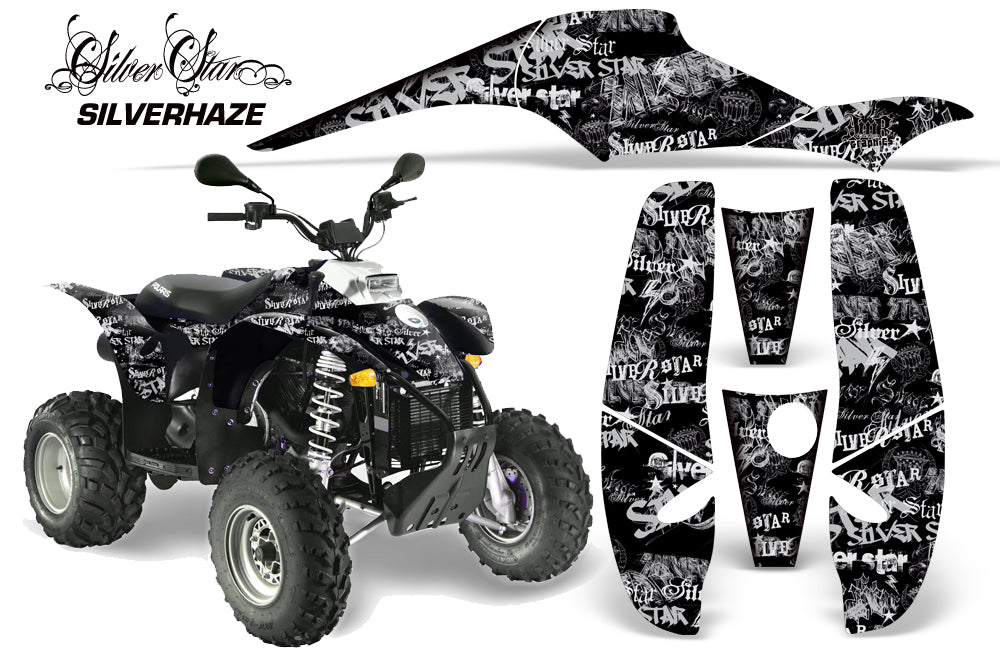 ATV Graphics Kit Decal Wrap For Polaris Sportsman 500 Trailblazer 350 1985-2009 SSSH SILVER BLACK-atv motorcycle utv parts accessories gear helmets jackets gloves pantsAll Terrain Depot