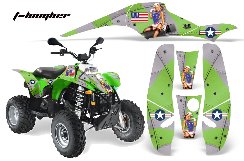 ATV Graphics Kit Decal Wrap For Polaris Sportsman 500 Trailblazer 350 1985-2009 TBOMBER GREEN-atv motorcycle utv parts accessories gear helmets jackets gloves pantsAll Terrain Depot