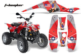 ATV Graphics Kit Decal Wrap For Polaris Sportsman 500 Trailblazer 350 1985-2009 TBOMBER RED