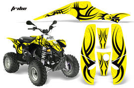 ATV Graphics Kit Decal Wrap For Polaris Sportsman 500 Trailblazer 350 1985-2009 TRIBE BLACK YELLOW-atv motorcycle utv parts accessories gear helmets jackets gloves pantsAll Terrain Depot
