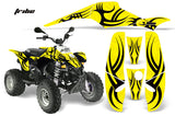 ATV Graphics Kit Decal Wrap For Polaris Sportsman 500 Trailblazer 350 1985-2009 TRIBE BLACK YELLOW