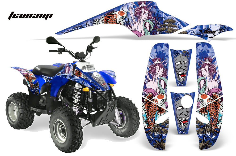 ATV Graphics Kit Decal Wrap For Polaris Sportsman 500 Trailblazer 350 1985-2009 TSUNAMI BLUE-atv motorcycle utv parts accessories gear helmets jackets gloves pantsAll Terrain Depot