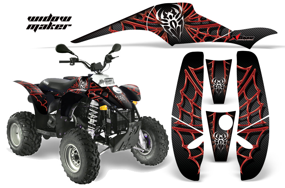 ATV Graphics Kit Decal Wrap For Polaris Sportsman 500 Trailblazer 350 1985-2009 WIDOW RED BLACK-atv motorcycle utv parts accessories gear helmets jackets gloves pantsAll Terrain Depot