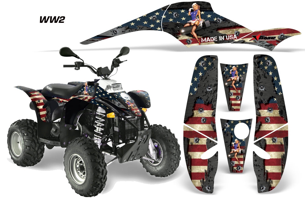 ATV Graphics Kit Decal Wrap For Polaris Sportsman 500 Trailblazer 350 1985-2009 WW2 BOMBER-atv motorcycle utv parts accessories gear helmets jackets gloves pantsAll Terrain Depot