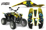 ATV Graphics Kit Decal Wrap For Polaris Sportsman 500 Trailblazer 350 1985-2009 ZOMBIE YELLOW