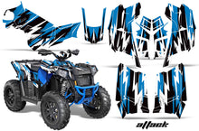 Load image into Gallery viewer, ATV Graphics Kit Decal Wrap For Polaris Scrambler 850XP 1000XP 2013-2018 ATTACK BLUE-atv motorcycle utv parts accessories gear helmets jackets gloves pantsAll Terrain Depot