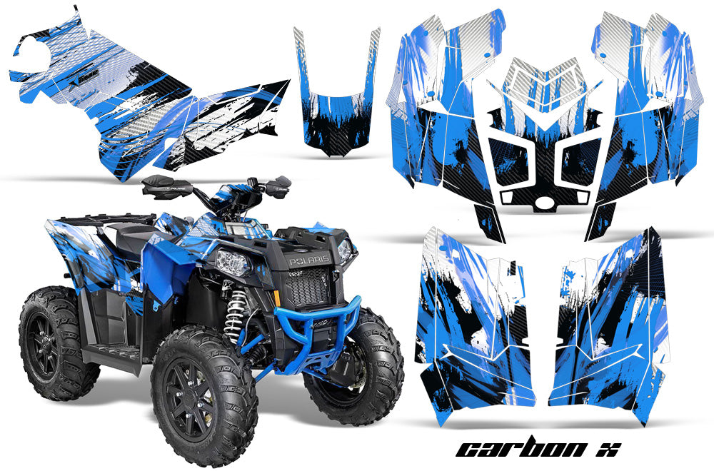 ATV Graphics Kit Decal Wrap For Polaris Scrambler 850XP 1000XP 2013-2018 CARBONX BLUE-atv motorcycle utv parts accessories gear helmets jackets gloves pantsAll Terrain Depot