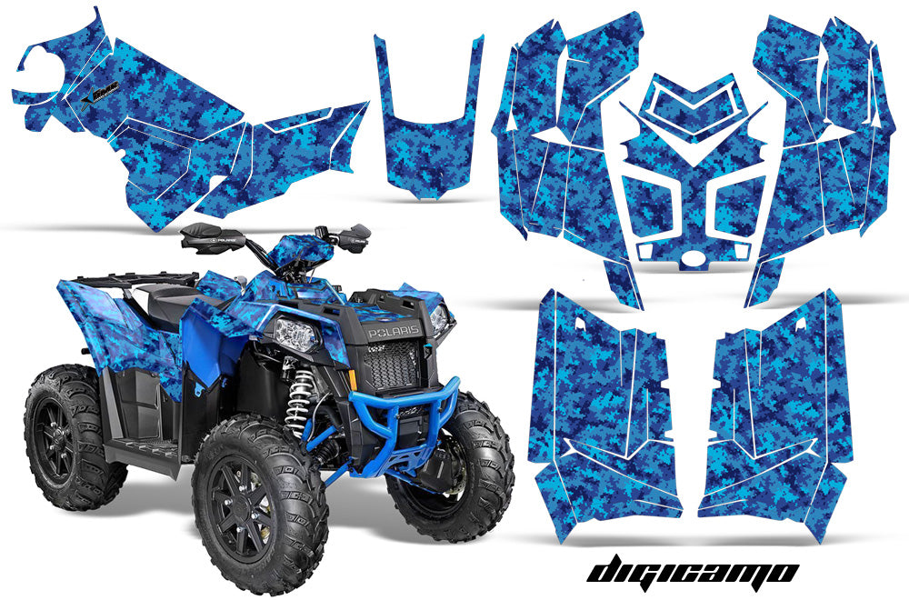 ATV Graphics Kit Decal Wrap For Polaris Scrambler 850XP 1000XP 2013-2018 DIGICAMO BLUE-atv motorcycle utv parts accessories gear helmets jackets gloves pantsAll Terrain Depot