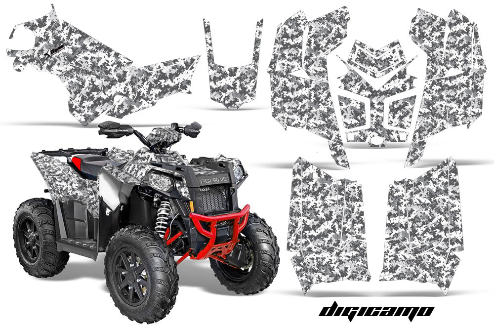 ATV Graphics Kit Decal Wrap For Polaris Scrambler 850XP 1000XP 2013-2018 DIGICAMO WHITE-atv motorcycle utv parts accessories gear helmets jackets gloves pantsAll Terrain Depot