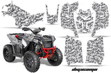 ATV Graphics Kit Decal Wrap For Polaris Scrambler 850XP 1000XP 2013-2018 DIGICAMO WHITE
