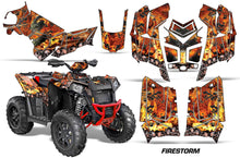 Load image into Gallery viewer, ATV Graphics Kit Decal Wrap For Polaris Scrambler 850XP 1000XP 2013-2018 FIRESTORM BLACK-atv motorcycle utv parts accessories gear helmets jackets gloves pantsAll Terrain Depot