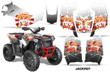 ATV Graphics Kit Decal Wrap For Polaris Scrambler 850XP 1000XP 2013-2018 JACKPOT WHITE
