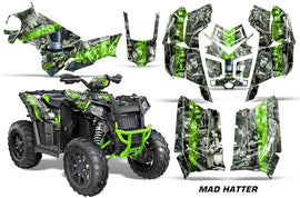 ATV Graphics Kit Decal Wrap For Polaris Scrambler 850XP 1000XP 2013-2018 HATTER GREEN SILVER-atv motorcycle utv parts accessories gear helmets jackets gloves pantsAll Terrain Depot