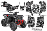 ATV Graphics Kit Decal Wrap For Polaris Scrambler 850XP 1000XP 2013-2018 SSSH WHITE BLACK