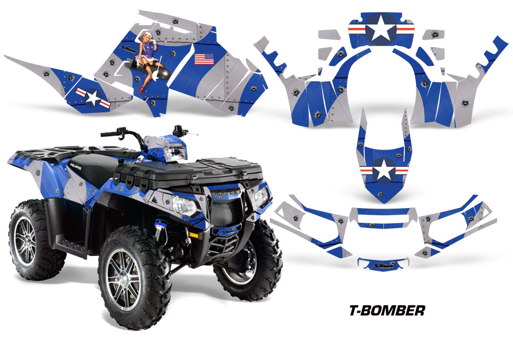 ATV Graphics Kit Decal Wrap For Polaris Scrambler 850XP 1000XP 2013-2018 TBOMBER BLUE-atv motorcycle utv parts accessories gear helmets jackets gloves pantsAll Terrain Depot