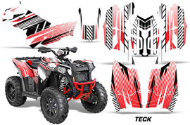ATV Graphics Kit Decal Wrap For Polaris Scrambler 850XP 1000XP 2013-2018 TECK RED WHITE-atv motorcycle utv parts accessories gear helmets jackets gloves pantsAll Terrain Depot