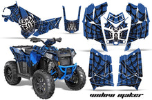 Load image into Gallery viewer, ATV Graphics Kit Decal Wrap For Polaris Scrambler 850XP 1000XP 2013-2018 WIDOW BLACK BLUE-atv motorcycle utv parts accessories gear helmets jackets gloves pantsAll Terrain Depot
