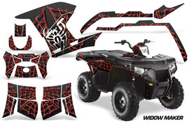 ATV Graphics Kit Decal Sticker Wrap For Polaris Sportsman 500/800 2011-2015 WIDOW RED BLACK-atv motorcycle utv parts accessories gear helmets jackets gloves pantsAll Terrain Depot