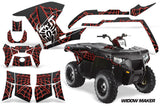 ATV Graphics Kit Decal Sticker Wrap For Polaris Sportsman 500/800 2011-2015 WIDOW RED BLACK