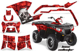 ATV Graphics Kit Decal Sticker Wrap For Polaris Sportsman 500/800 2011-2015 BONES RED