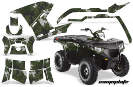 ATV Graphics Kit Decal Sticker Wrap For Polaris Sportsman 500/800 2011-2015 CAMOPLATE GREEN-atv motorcycle utv parts accessories gear helmets jackets gloves pantsAll Terrain Depot