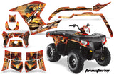 ATV Graphics Kit Decal Sticker Wrap For Polaris Sportsman 500/800 2011-2015 FIRESTORM RED
