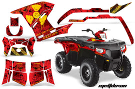 ATV Graphics Kit Decal Sticker Wrap For Polaris Sportsman 500/800 2011-2015 MELTDOWN YELLOW RED-atv motorcycle utv parts accessories gear helmets jackets gloves pantsAll Terrain Depot